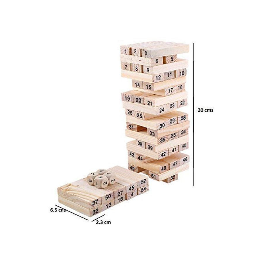 بيبي بابا طقم مكعبات خشبية - 55 قطعة