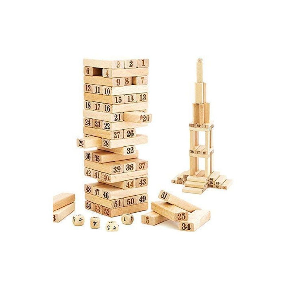 بيبي بابا طقم مكعبات خشبية - 55 قطعة