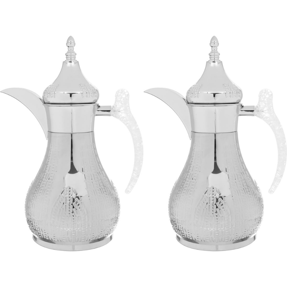 السيف غاليري طقم ثلاجات من الاستيل هيلة سعة 1 لتر قطعتان - فضي