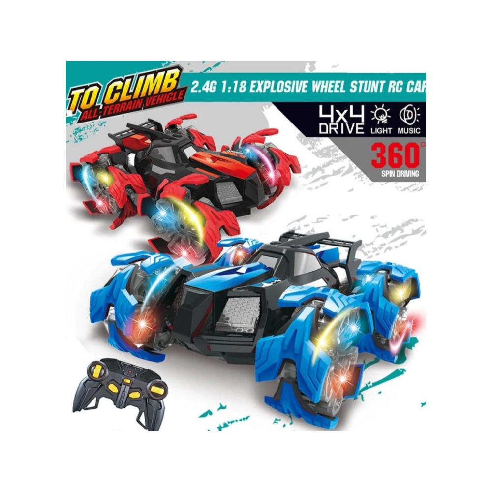  سيارة كهربائية كبيرة مضيئة - اختيار عشوائي أحمر أو ازرق