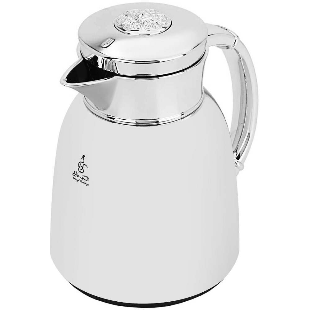 السيف غاليري ثلاجة شاي وقهوة زجاج حراري يتوق بسعة 350 مل - فضي