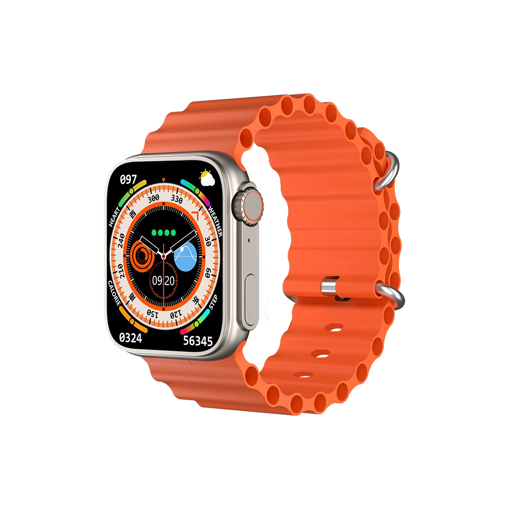  موكسوم ساعة الترا الذكية بتصميم مقاوم للماء وشاشة لمس موديل (WH06)-orange