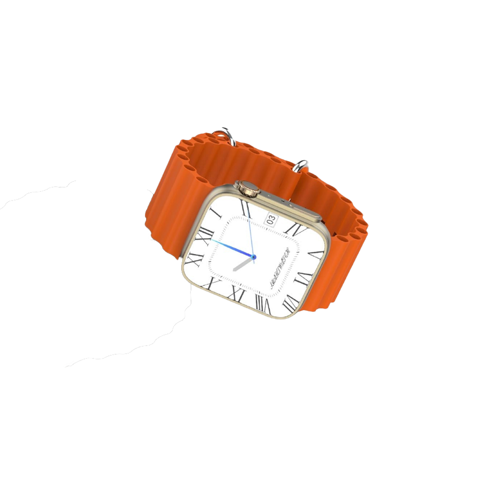  موكسوم ساعة الترا الذكية بتصميم مقاوم للماء وشاشة لمس موديل (WH05)-orange
