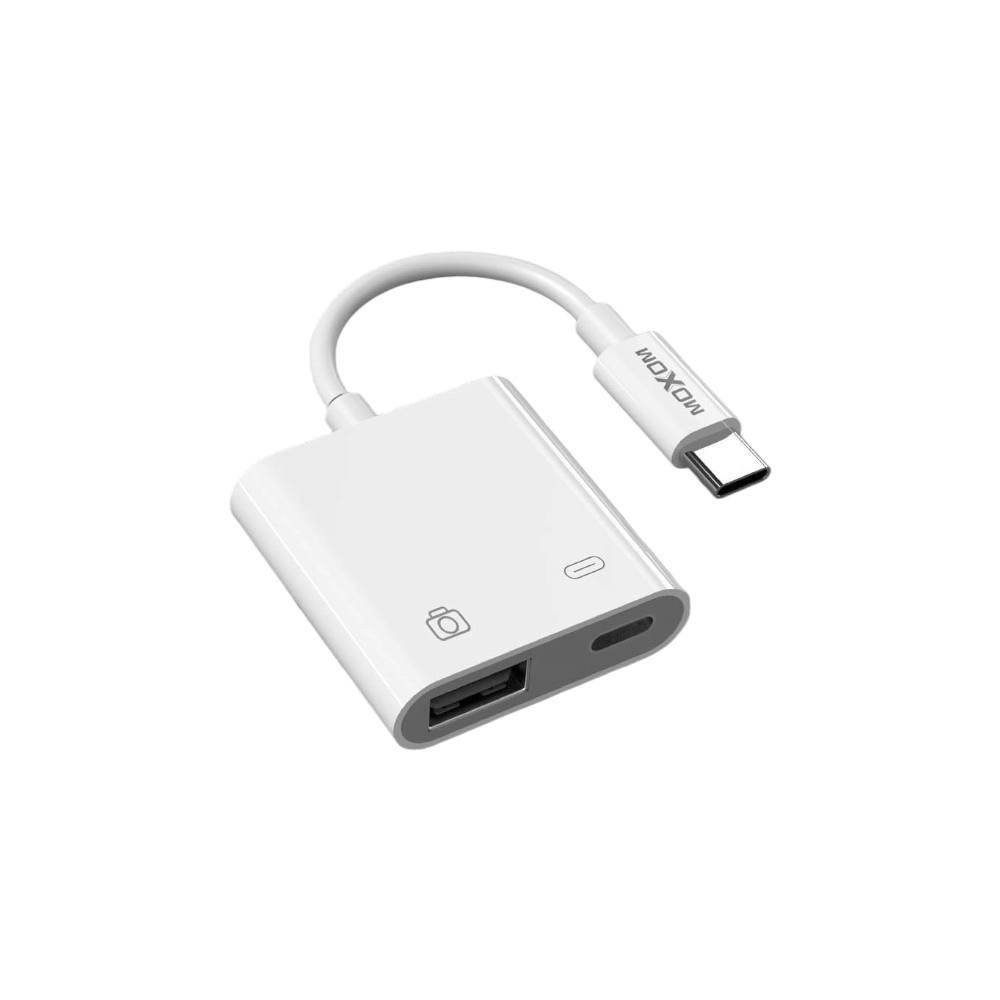 موكسوم تحويلة من USB إلى Type-C موديل MX-AX26 - أبيض