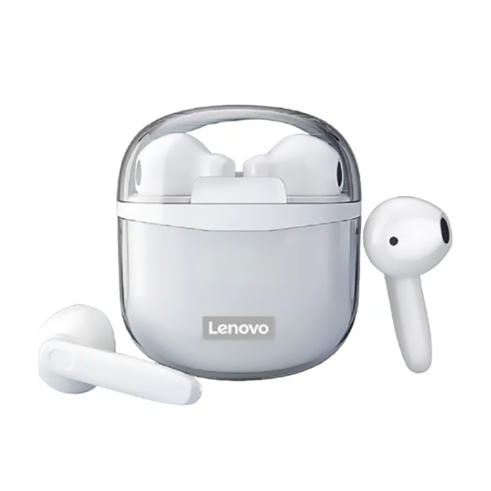 لينوفو سماعات أذن لاسلكية مزدوجة XT96 ببطارية 30 مل أمبير -white