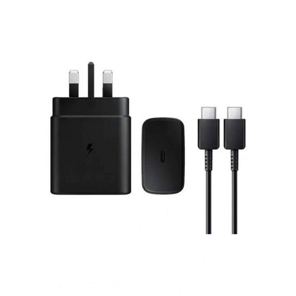 رأس شاحن مع وصلة تايب سي بقوة 45 وات - أسود