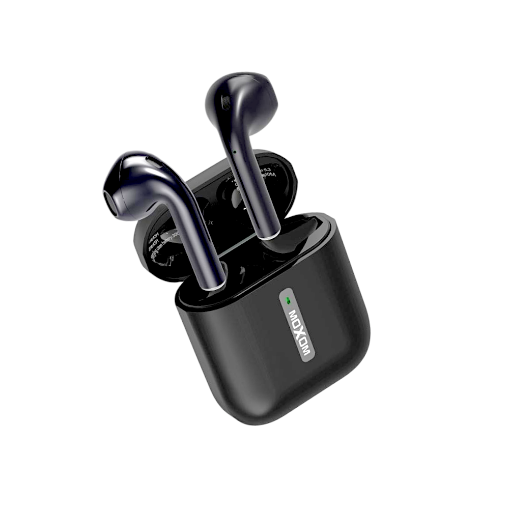 موكسوم سماعات أذن ذكية لاسلكية ايربود حساسة بتحكم لمس وصوت ستيريو موديل TW31 - أسود