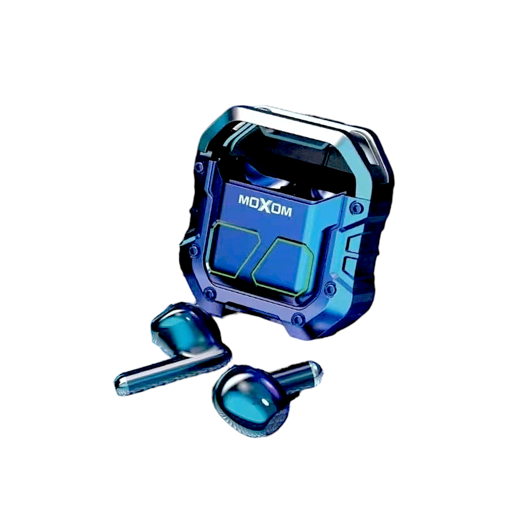 موكسوم سماعات أذن لاسلكية ايربود الدرع بصوت ستيريو موديل TW22 - رمادي