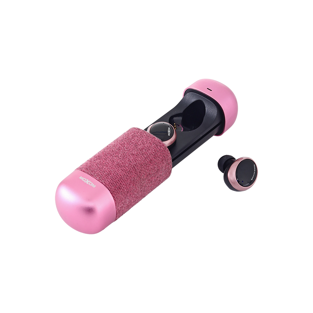 موكسوم سماعات أذن لاسلكية ايربود بصوت ستيريو موديل WL18 - وردي