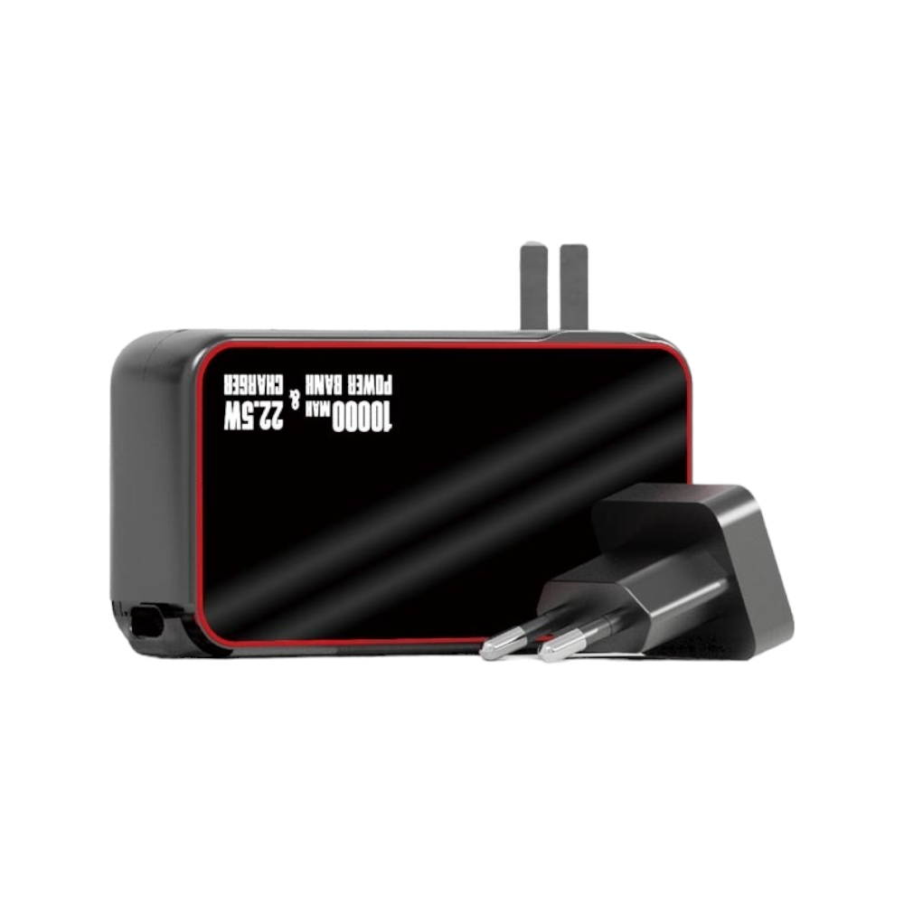 موكسوم شاحن وباور بانك مزدوج بسعة 10000 مللي أمبير وقوة 22.5 وات - أسود