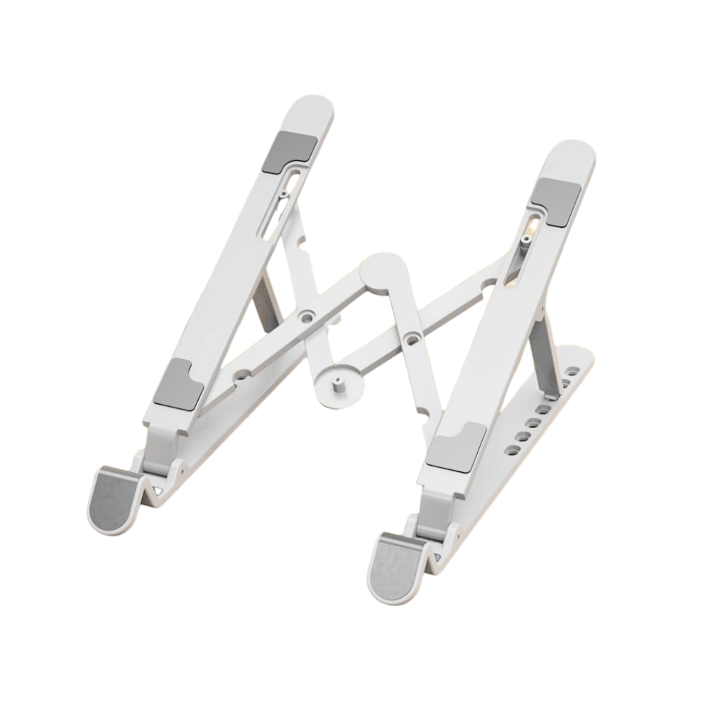 موكسوم حامل لابتوب وتابلت قابل للطي محمول ثابت ومضاد للانزلاق موديل VS54 - ابيض