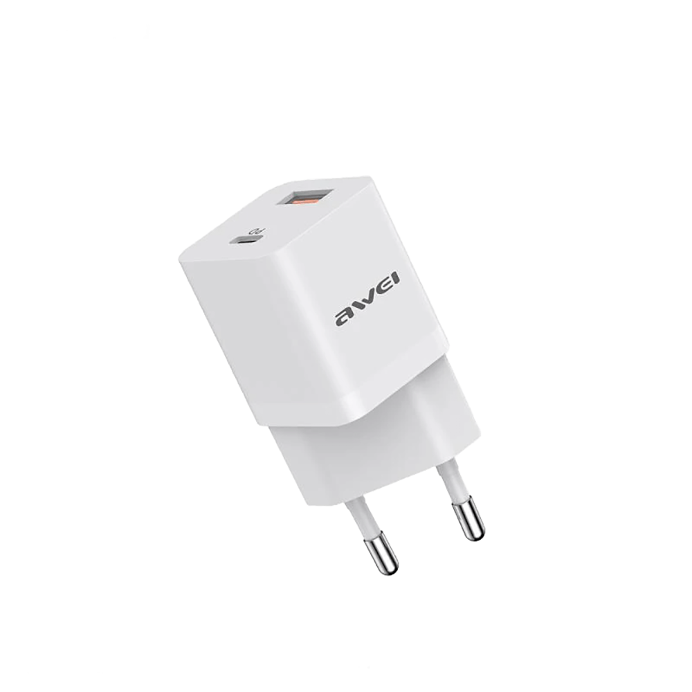 إوي شاحن حائطي سريع بقوة 20 وات موديل PD12 - أبيض