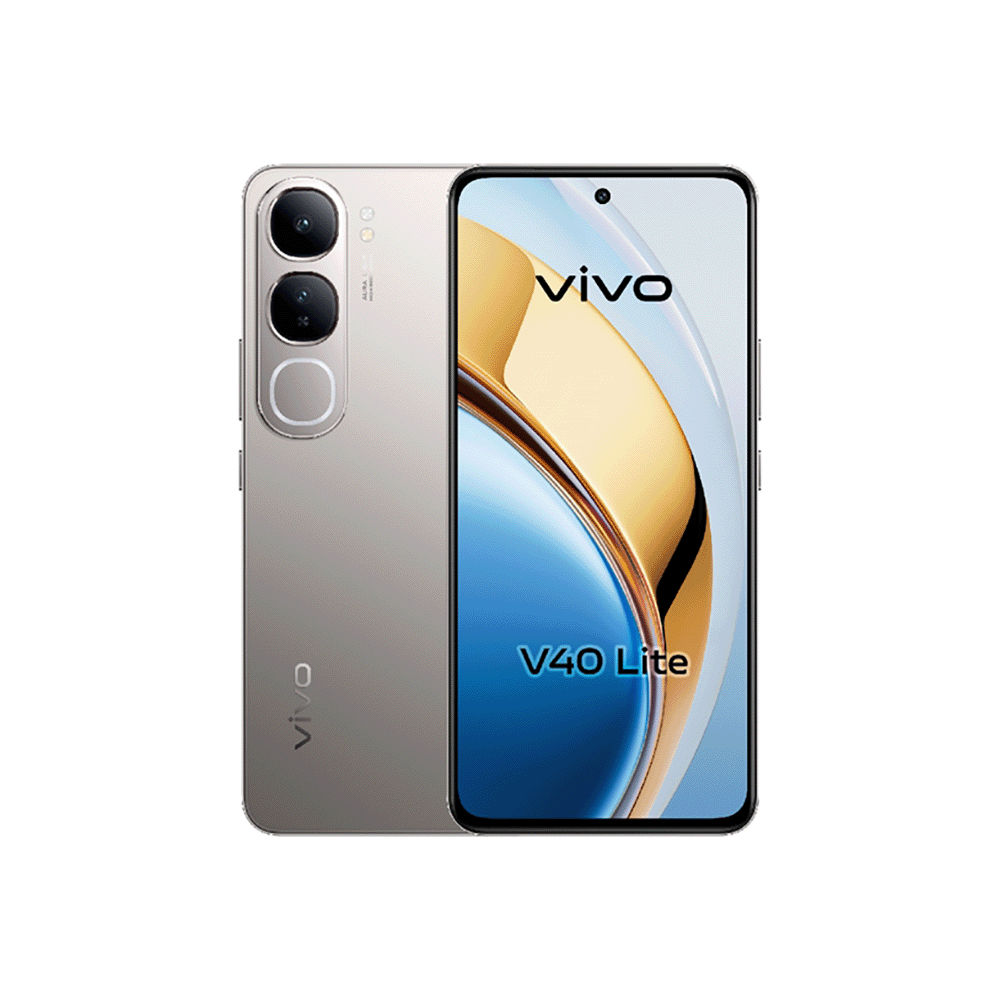 فيفو جوال محمول V40 لايت 4G شريحتين بسعة ذاكرة 256 جيجابايت, رام 8+8 جيجابايت-Light Gray
