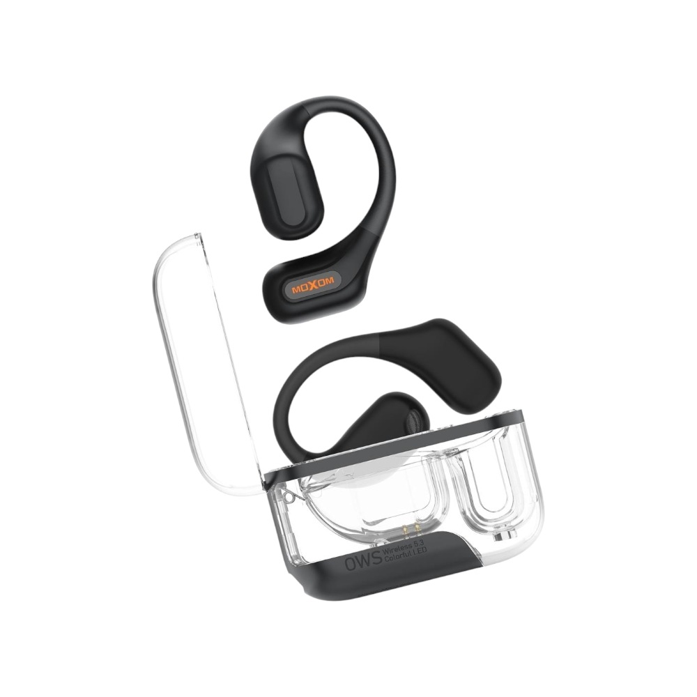 موكسوم سماعات لاسلكية حافظة شفافة موديل MX-TW61 - أسود