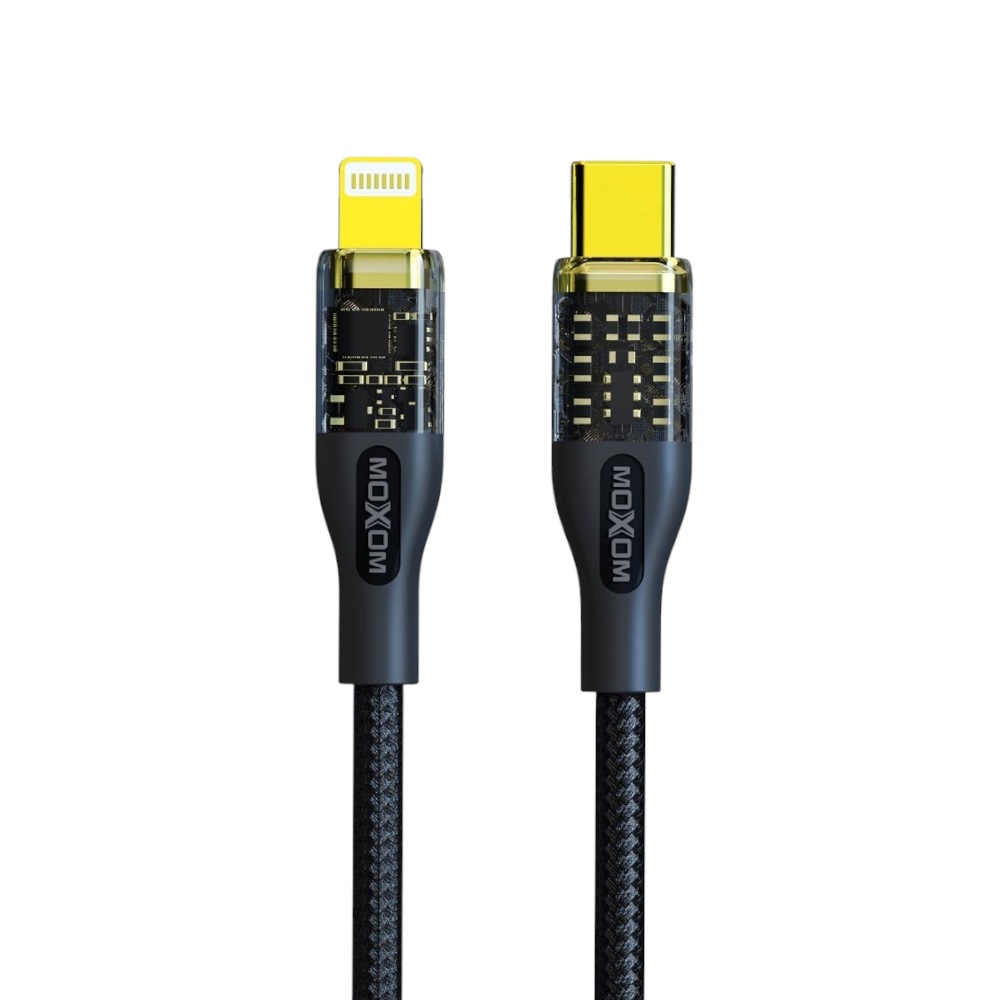 موكسوم وصلة شحن PD بقوة 36 وات تايب سي إلى أيفون موديل CB148 - أسود