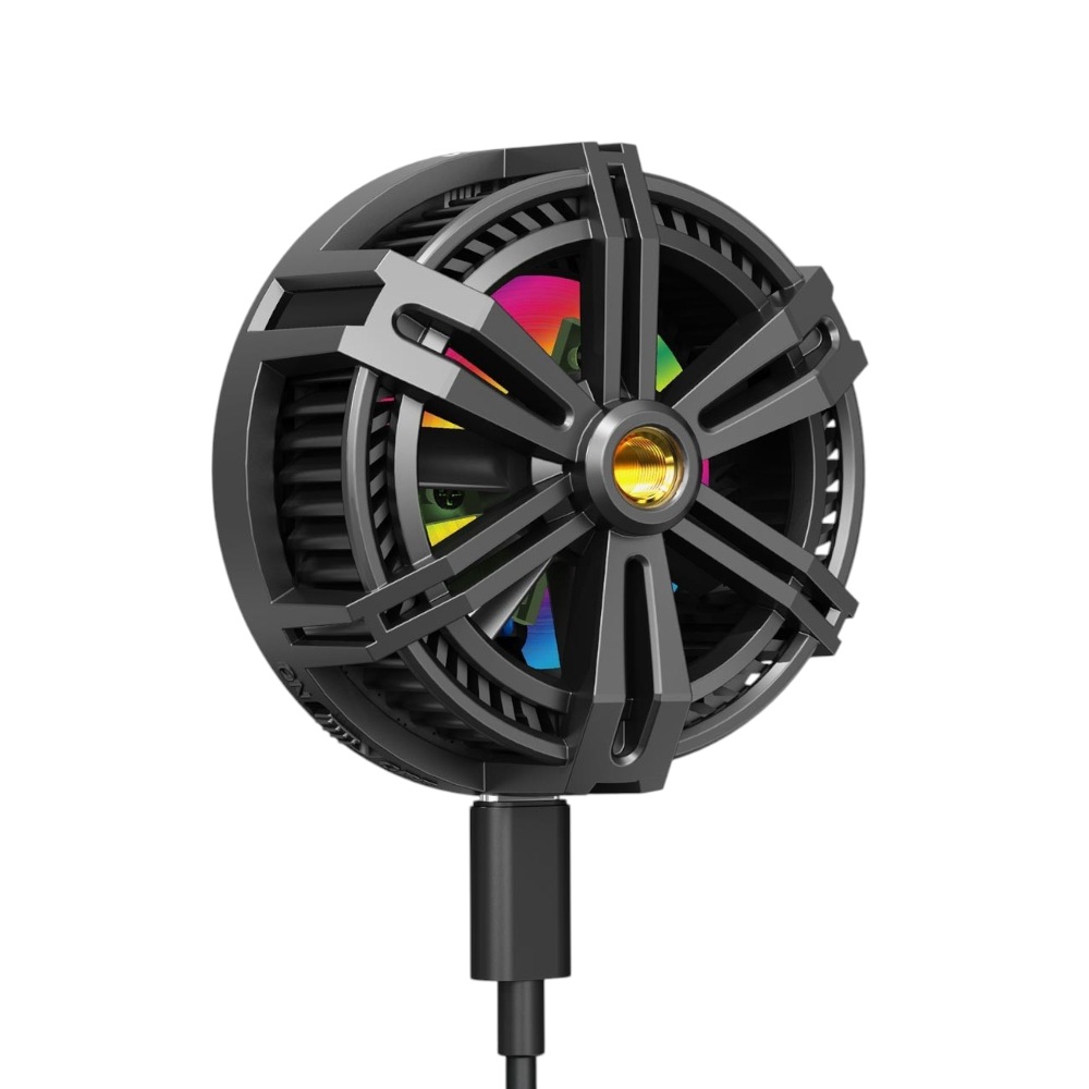 موكسوم مبرد جوال مغناطيسي للألعاب مع إضاءة RGB موديل MX-CP03 - أسود