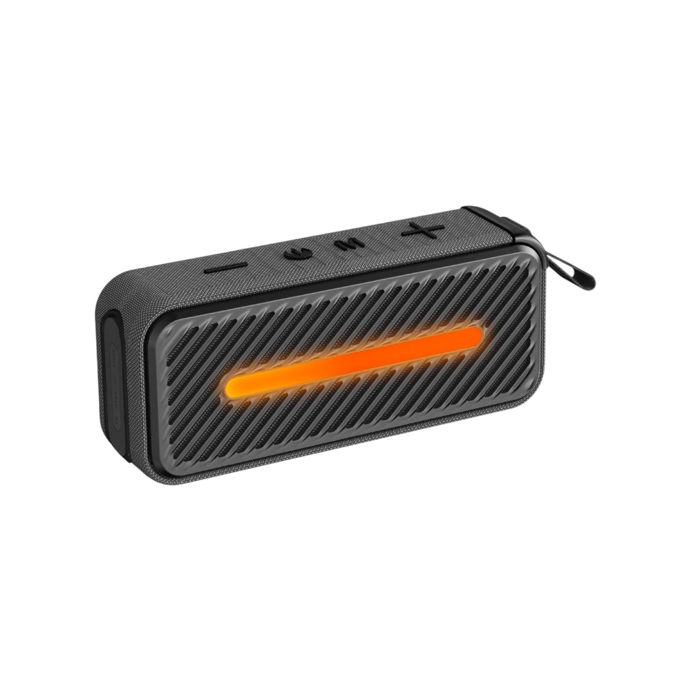 موكسوم مكبر صوت اللاسلكي بقوة 10 واط مع شريط إضاءة تفاعلية TWS+ موديل MX-SK74 - أسود