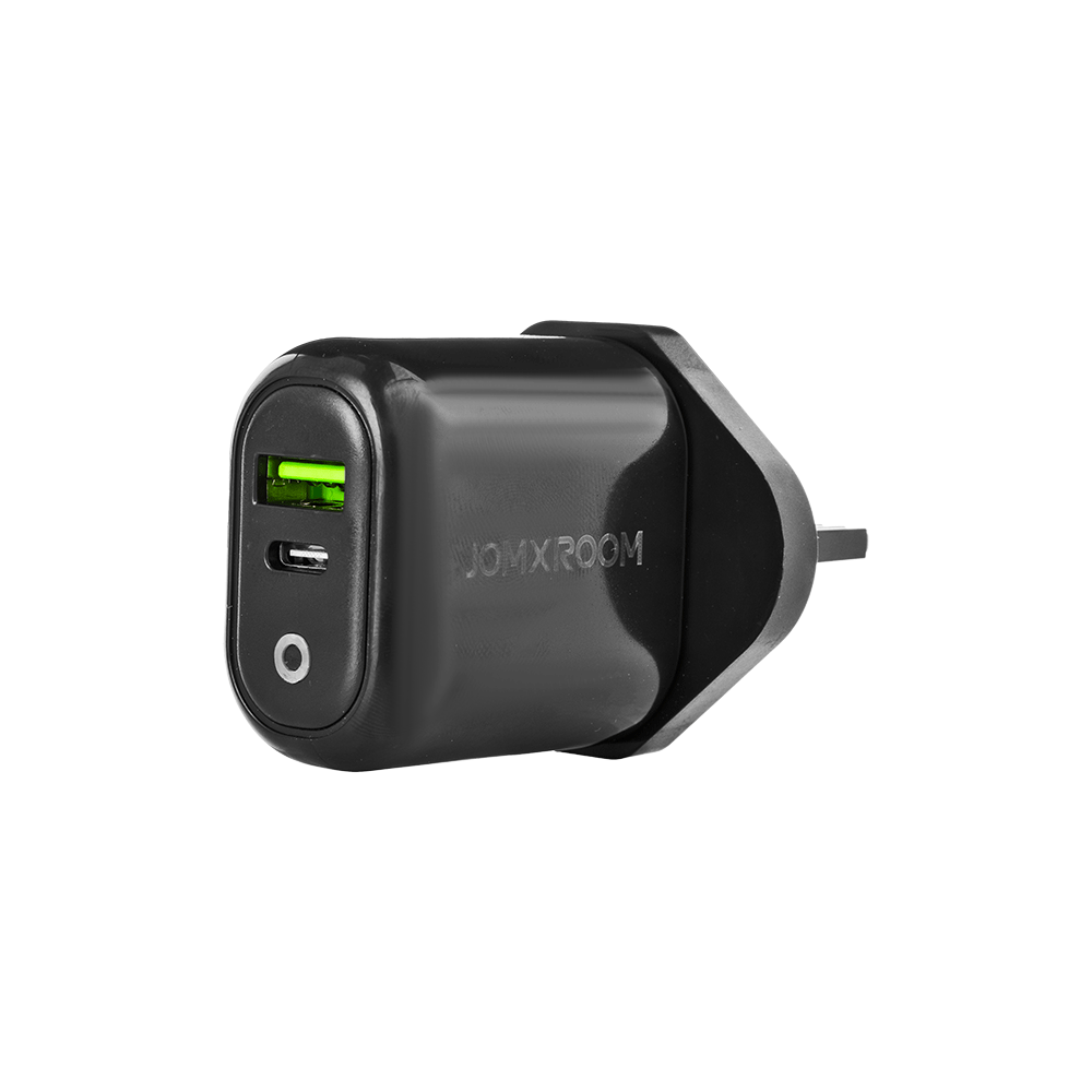 جومكس روم شاحن جداري سريع بقوة 120 وات موديل IRM-25 - أسود