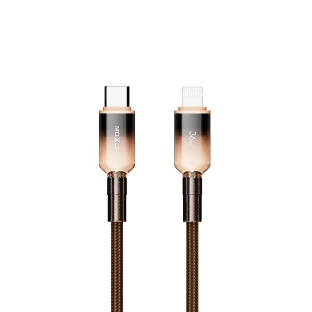 موكسوم وصلة شحن و نقل بيانات من تايب سي إلى لايتينج قوة 36 وات موديل MX-CB310 -  ذهبي 