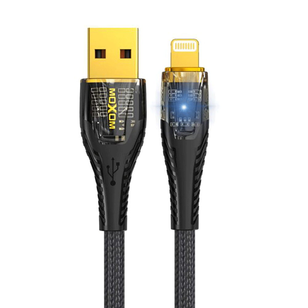 موكسوم وصلة شحن و نقل بيانات سوبر فاست لايتينج قوة 3 أمبير موديل MX-CB281 -  أسود 