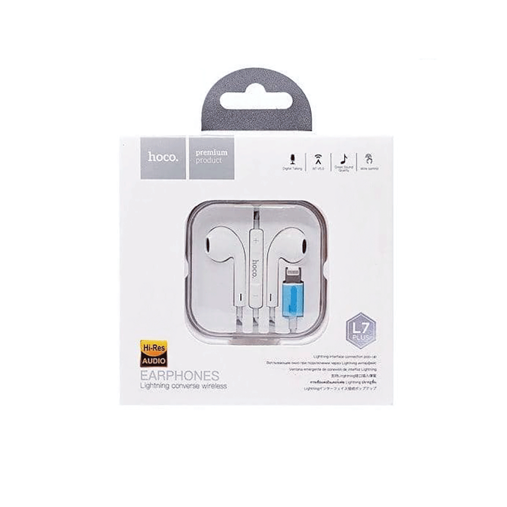هوكو سماعات أذن L7 بلس للآيفون - أبيض