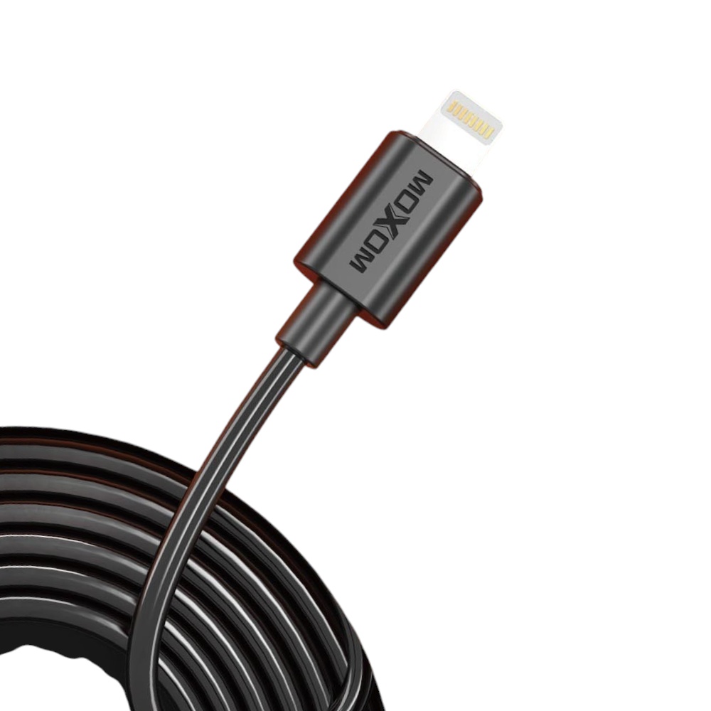 موكسوم وصلة شحن و نقل بيانات لايتينج قوة 3 أمبير طول 1 متر موديل CB103  - أسود 