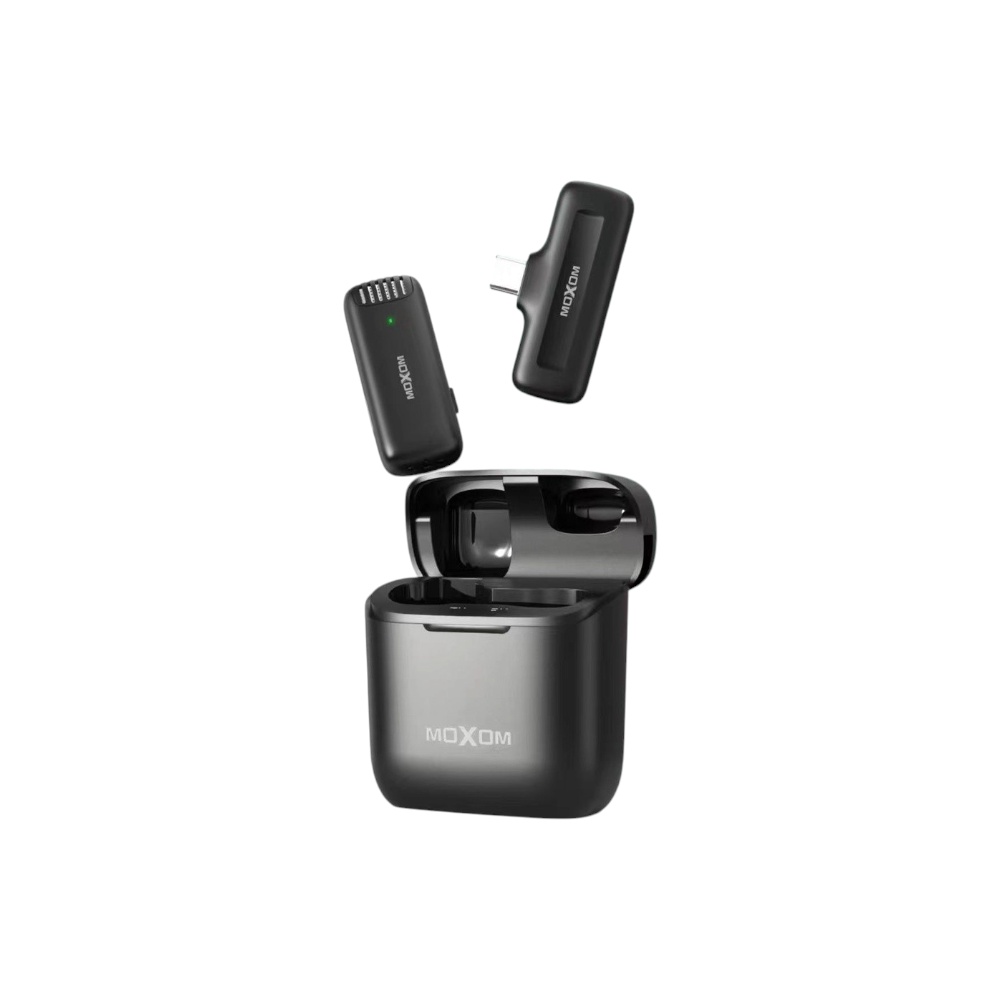 موكسوم مايك لاسلكي يدعم إلغاء الضوضاء موديل AX45 - أسود