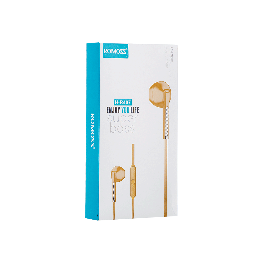 راموس سماعة أذن سلكية بطول 1.2 متر موديل H-R407 - أبيض