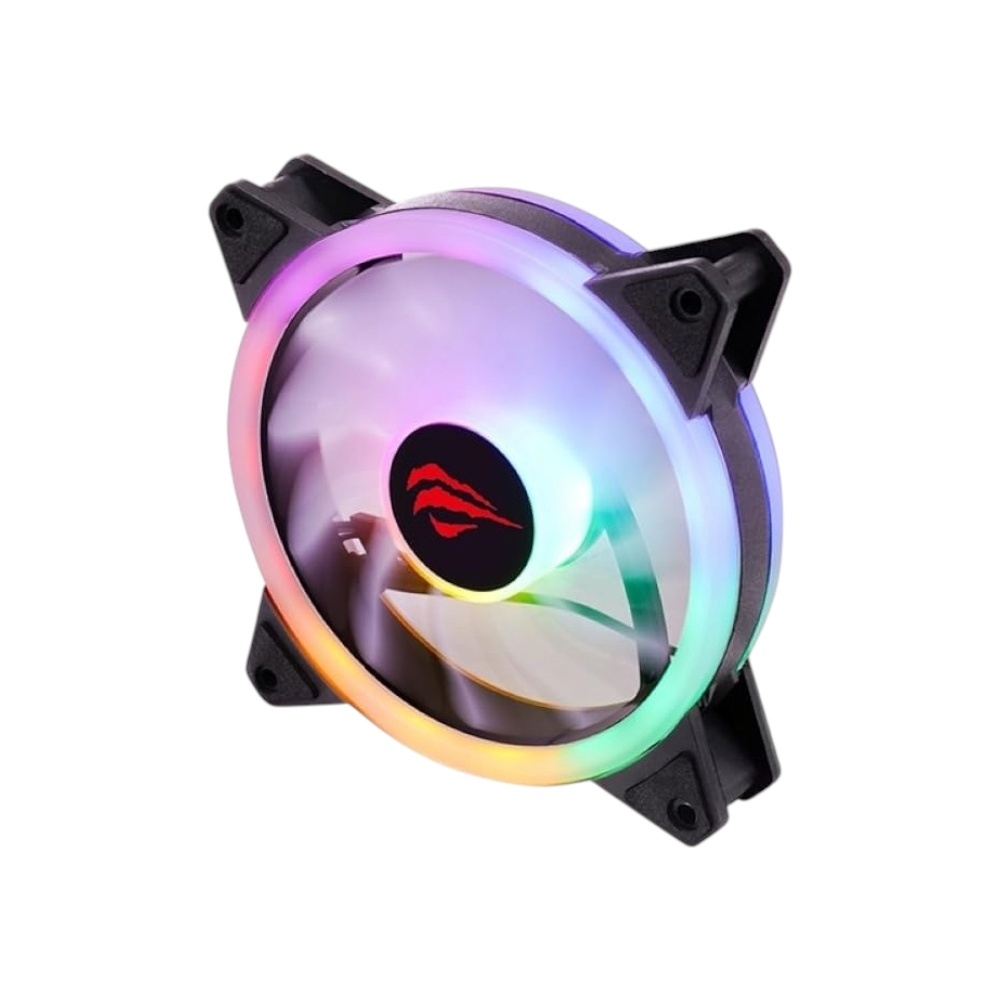 هافيت مروحة تبريد RGB بأضواء موديل F2089 - متعددة الألوان