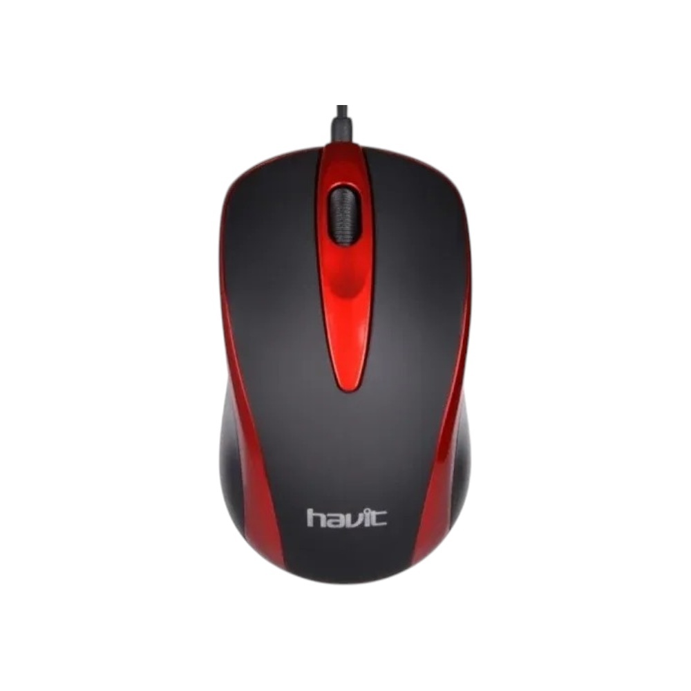 هافيت ماوس بصري سلكي بمنفذ يو اس بي موديل MS871 - أحمر