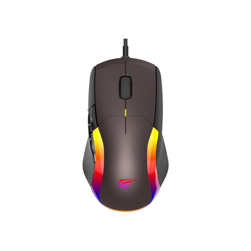 هافيت ماوس ألعاب سلكي بإضاءة RGB موديل MS959S - رمادي