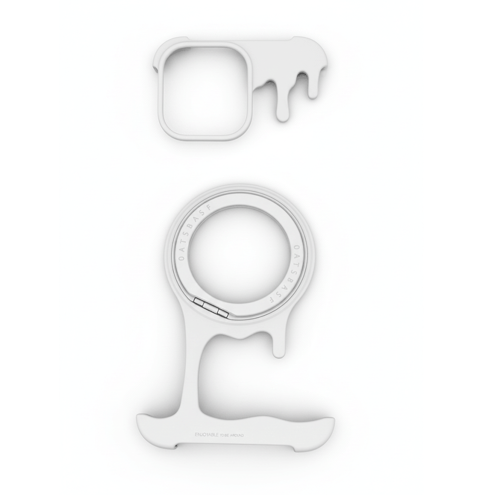 اوتسباسف غلاف استيل حلزوني بتصميم فريد لهاتف ايفون 16 برو ماكس - فضي