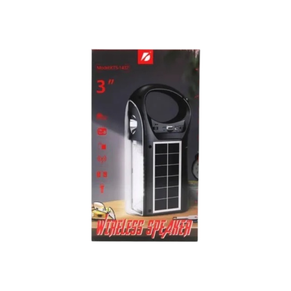 مكبر صوت بلوتوث محمول متعدد الوظائف مع إضاءة بجهد 3.7 فولت - موديل KTS-1437