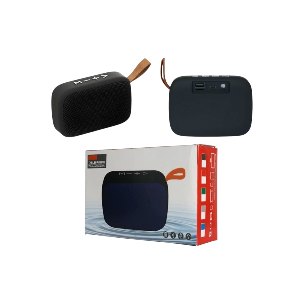 مكبر صوت بلوتوث محمول بصوت سوبر باس و بطارية قابلة للشحن بجهد 3.7 فولت - موديل MG2
