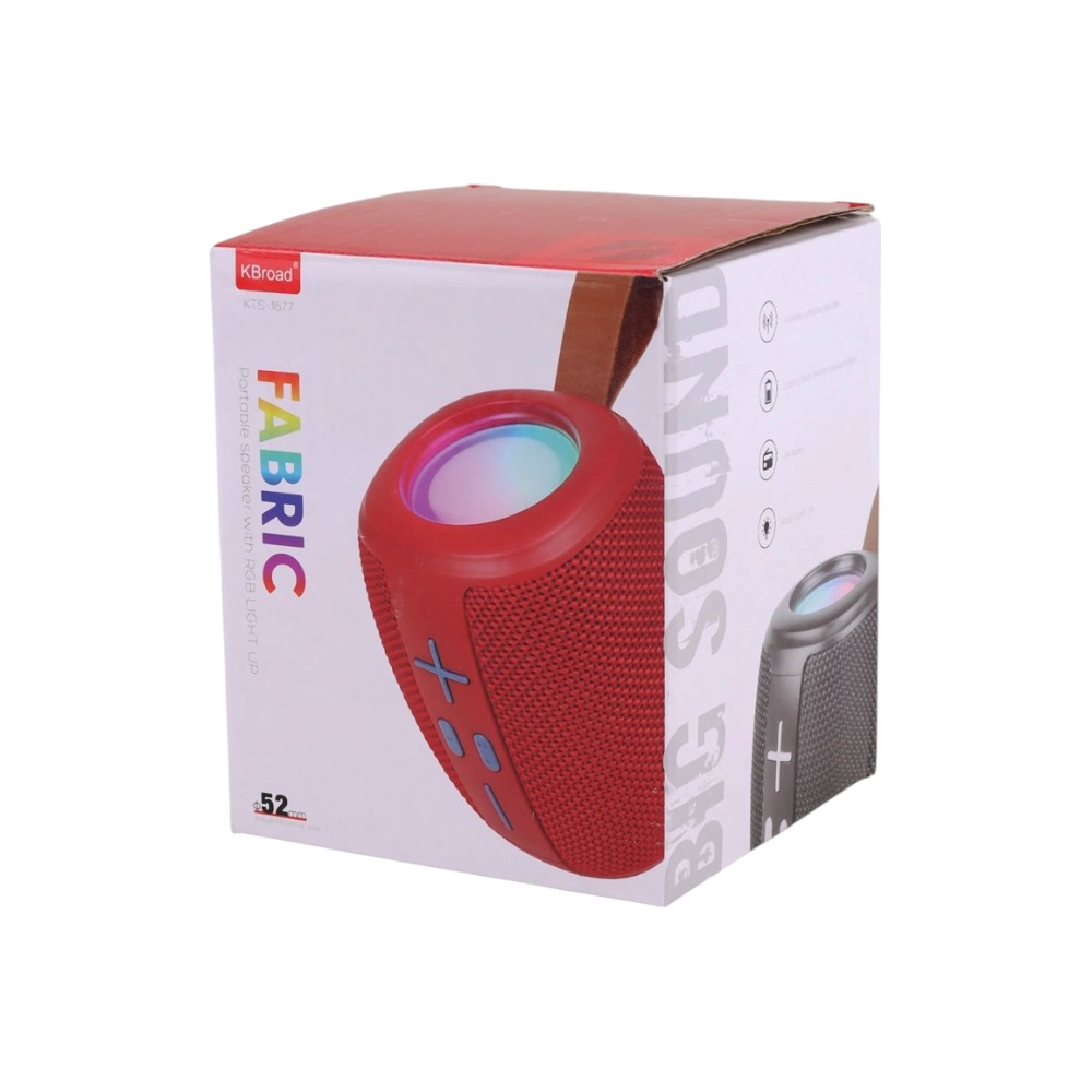مكبر صوت بلوتوث محمول بصوت سوبر باس و بطارية قابلة للشحن بجهد 3.7 فولت - موديل KTS-1677
