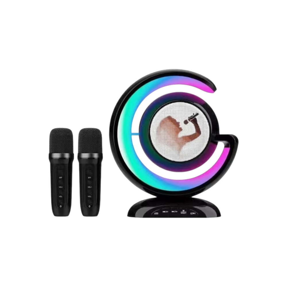 مكبر صوت بلوتوث محمول بصوت إتش دي مع مكرفونين لاسلكية و اضاءه بجهد 3.7 فولت - موديل M50BT