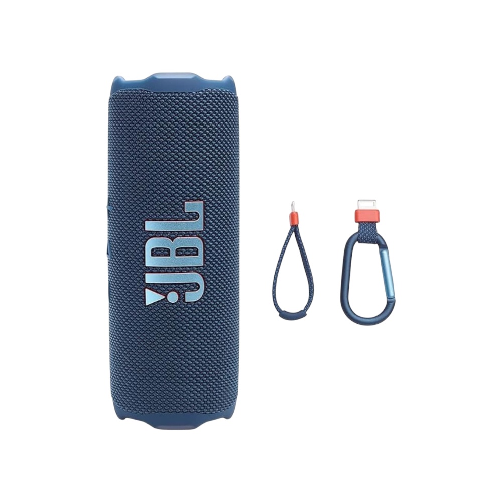 جي بي ال مكبر صوت فليب 7 محمول مقاوم للماء والسقوط، صوت احترافي جريء مع تعزيز صوت الذكاء الاصطناعي،- ازرق