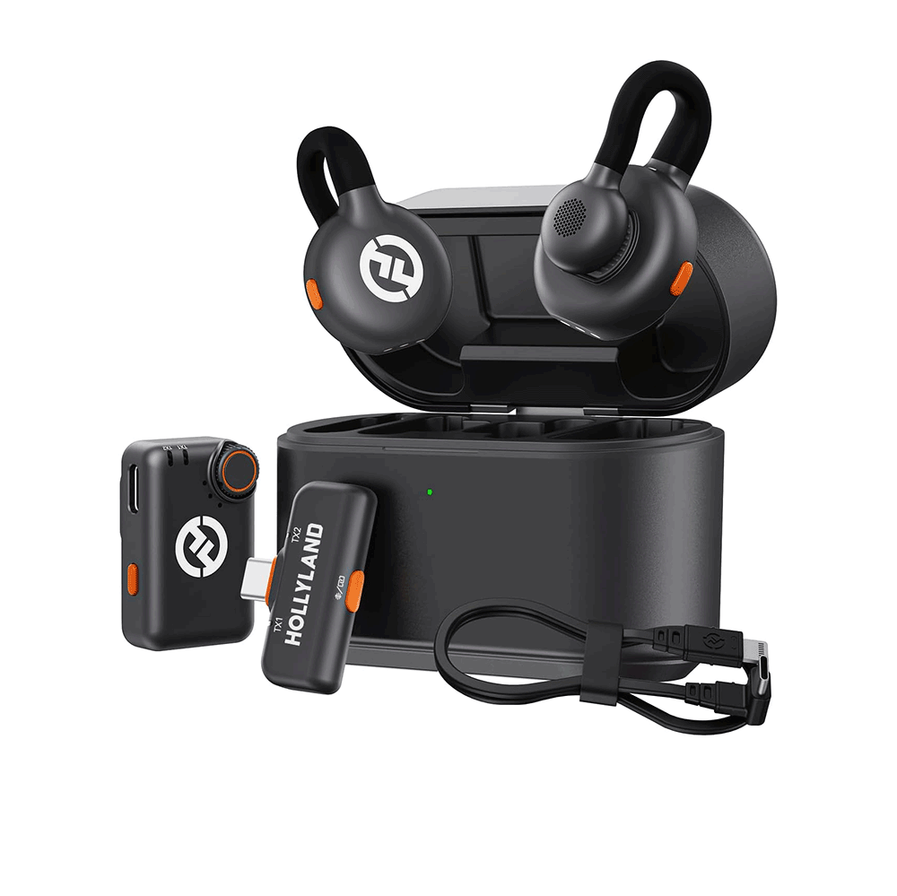 هوليلاند ميكروفون لارك M2S كومبو لاسلكي مع خاصية إلغاء الضوضاء - أسود