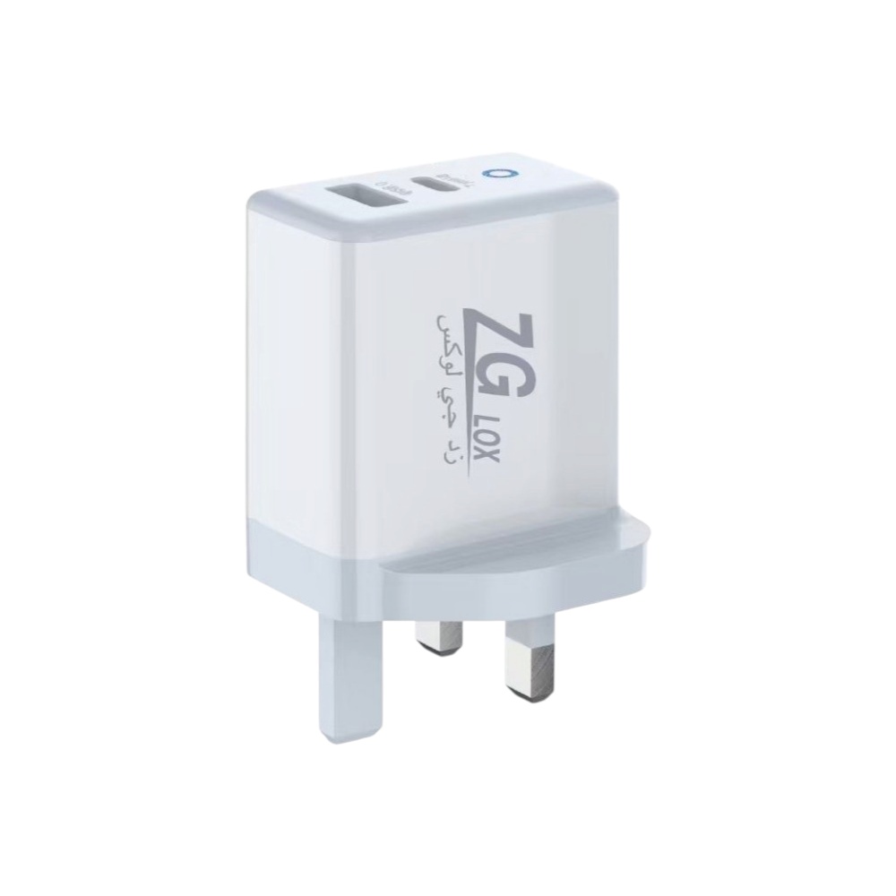 شاحن جداري زد جي لوكس بقوة 45 واط موديل ZG-130 - أبيض