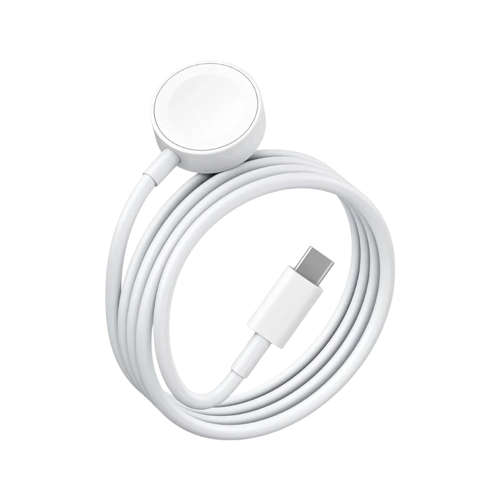 آبل كابل شاحن ساعة ذكية مغناطيسي بمنفذ تايب سي وكالة - أبيض