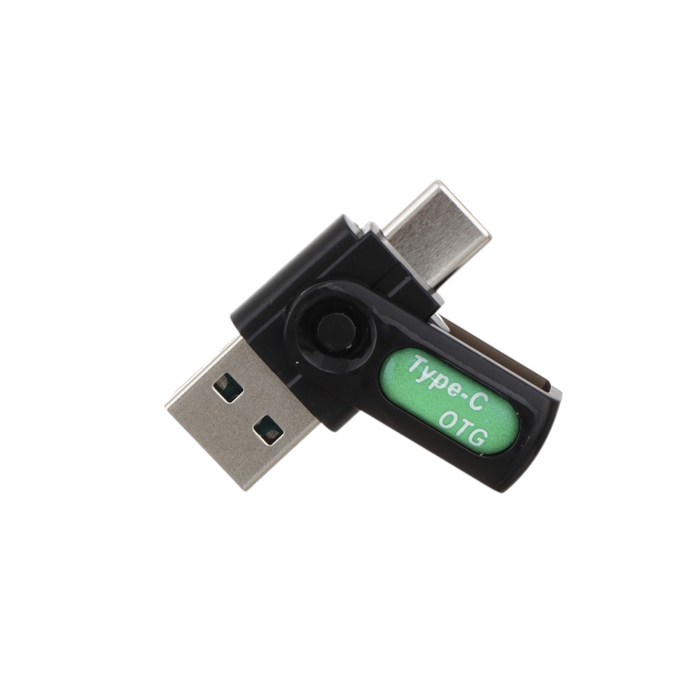 قارئ ذاكرة HP محول من تايب سي الى ذاكرة موديل HB-8934 - اسود