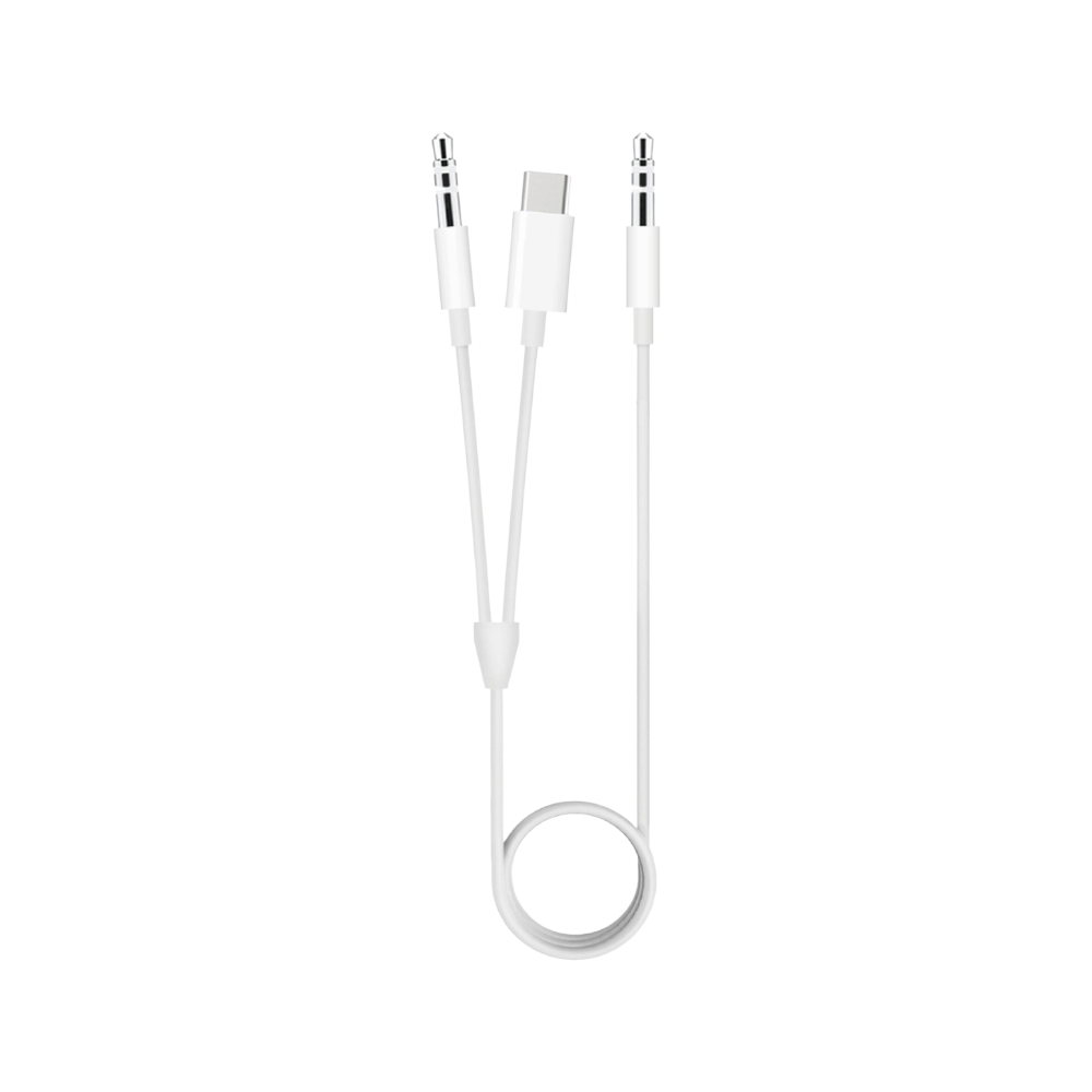 تحويلة سماعة من 3.5 الى لايتنينج وتايب سي - ابيض