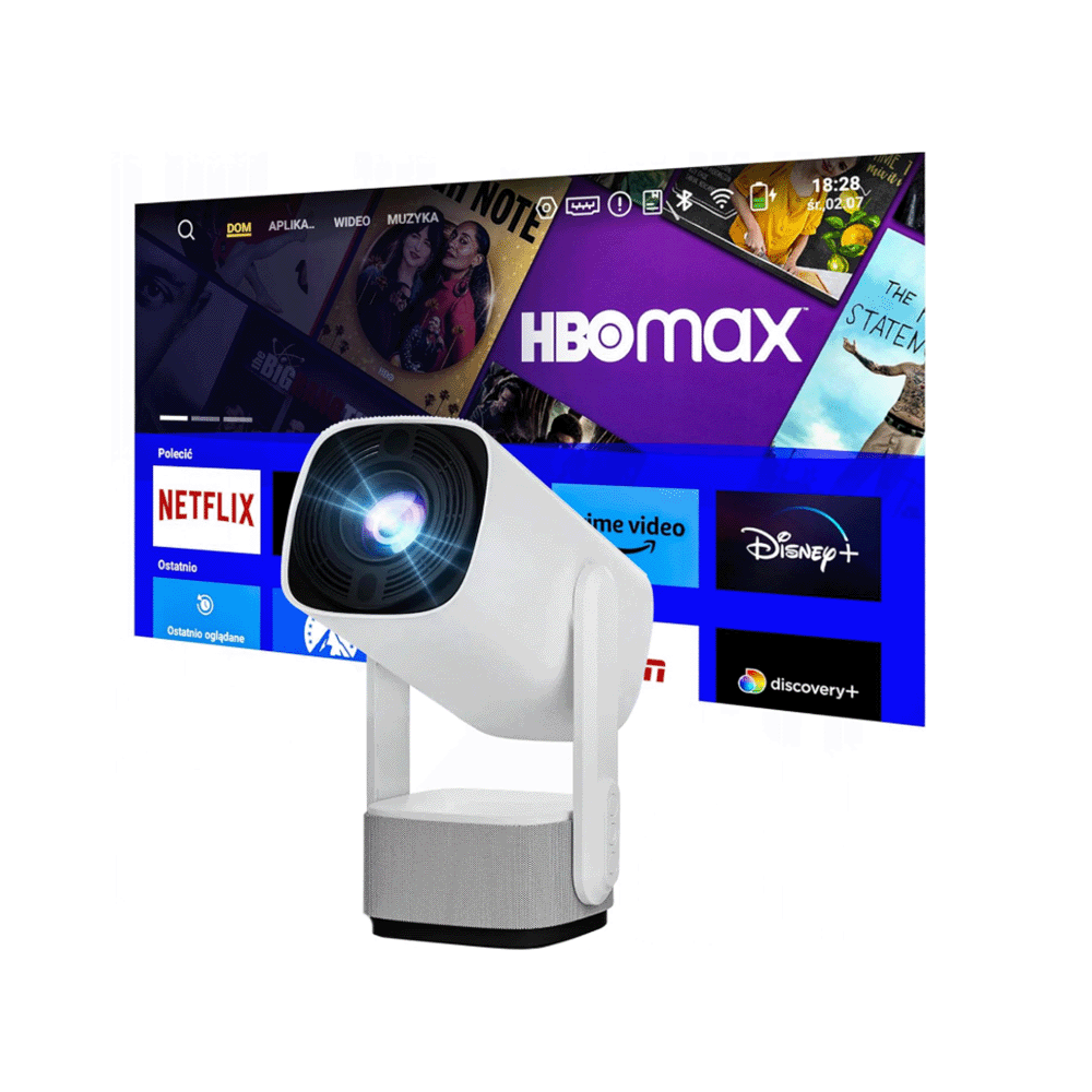 توشونيكس جهاز عرض سينما صغير محمول HY400 - 5000 لومن HD 4K - أبيض