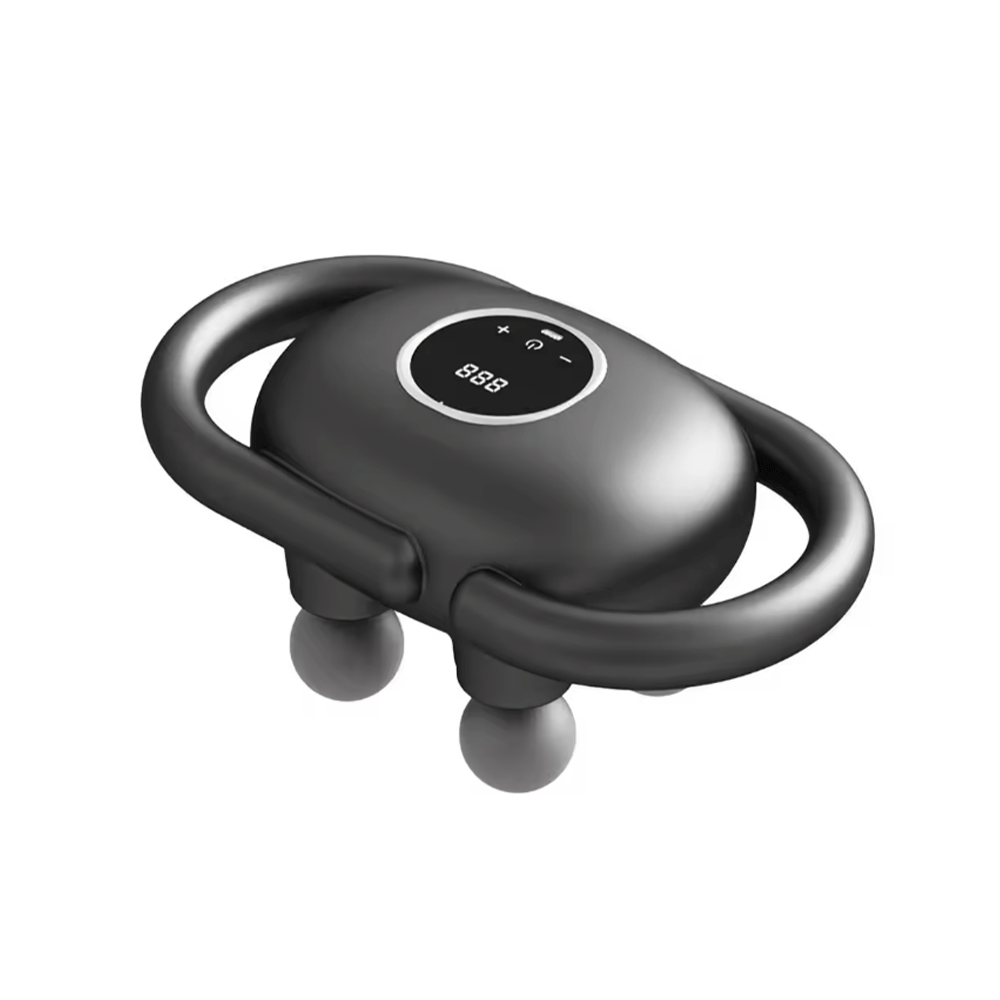 أو دي إم جهاز تدليك العضلات بالاهتزاز مع 4 رؤوس تدليك و شاشة رقمية بقوة 10 واط وجهد 5 فولت - موديل ODM Universal