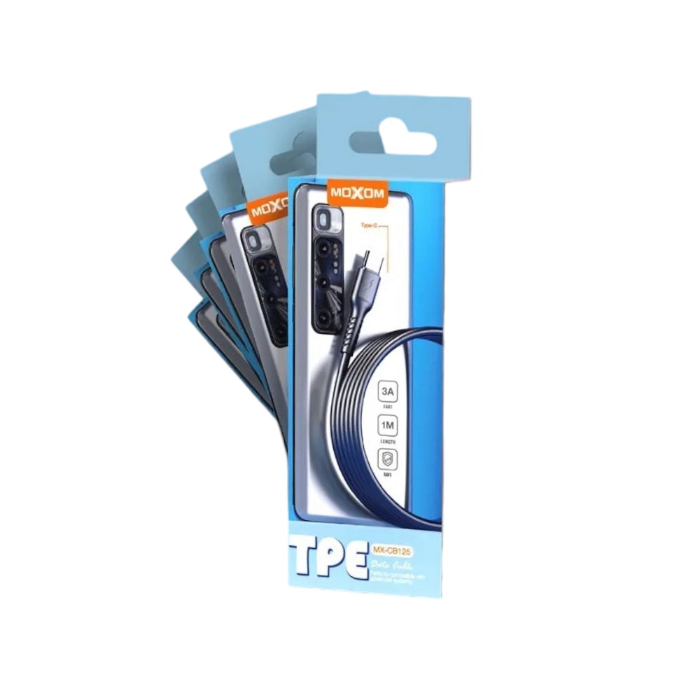 موكسوم وصلة شحن ونقل بيانات تايب سي 3 أمبير طول 1 متر موديل CB125 
