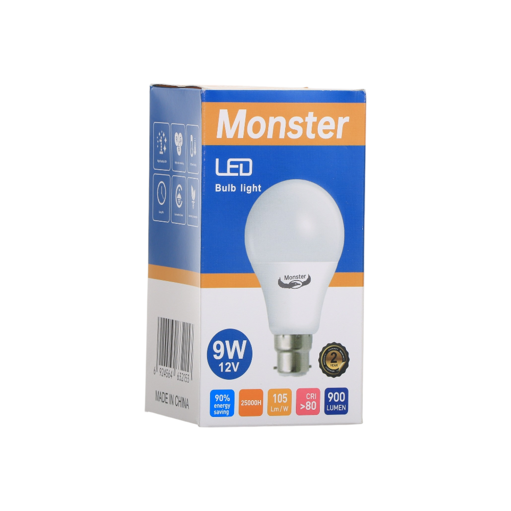 لمبة ضوء 9 وات  25,000  ساعة اضاءة كعمر افتراض غير ضارة بالعينين  غير مضاده للماء - ابيض 