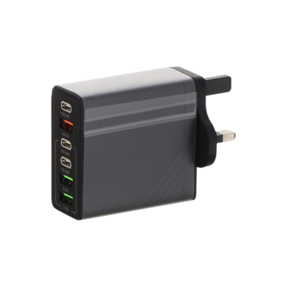 شاحن جداري 160 وات  متعدد المنافذ موديل M229-اسود