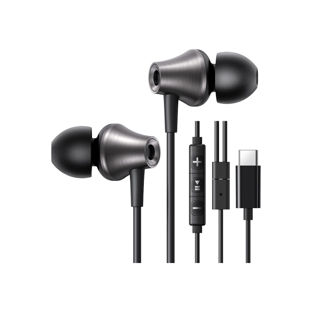  سماعات أذن يوجرين سلكية بمنفذ تايب سي موديل EP105 - أسود