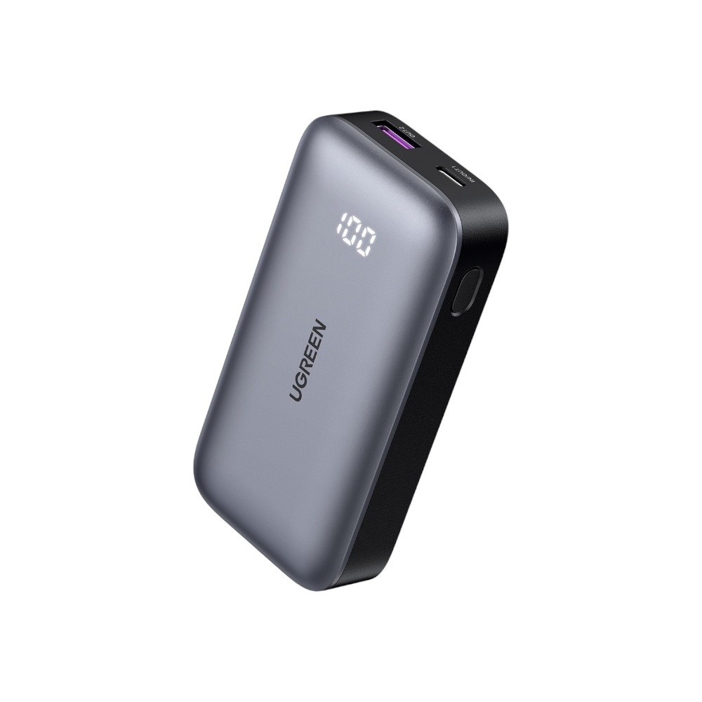  باور بانك  يوجرين سعة 10000 مللي امبير بشاشة ليد - رمادي