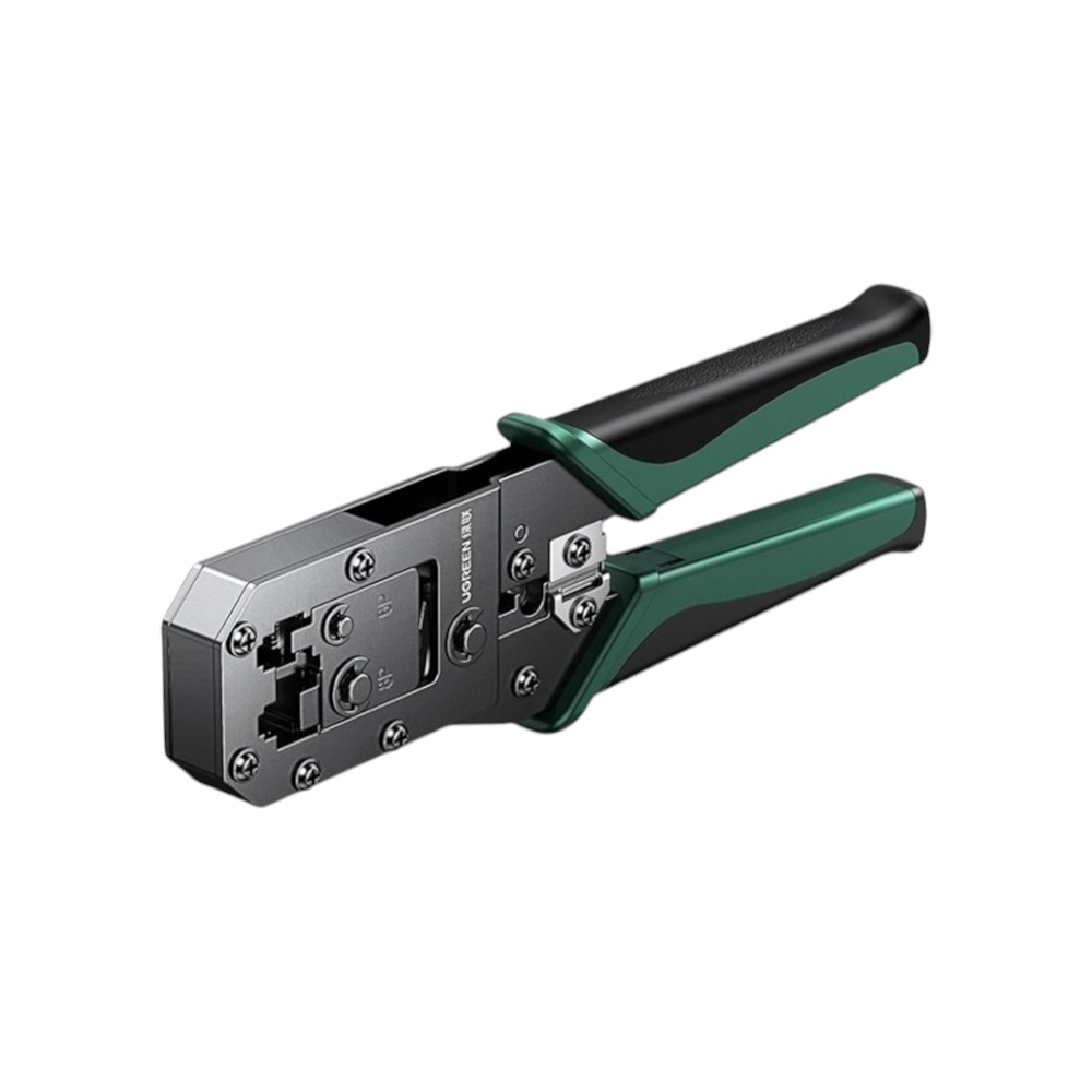 أداة كبس رؤوس الشبكة يوجرين الاحترافية لـ RJ45 و RJ11 موديل 70683 - أخضر